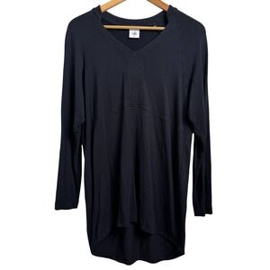 Cabi Black V Neck Long Sleeve‎ Tunic Top XS Womens